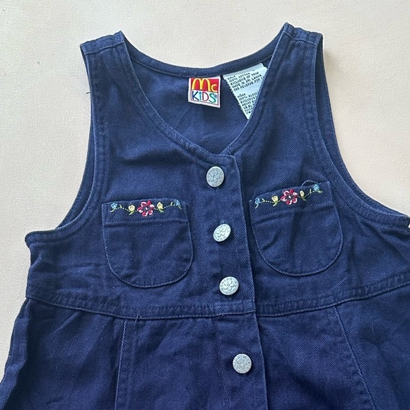 McD’s Sears- Vintage Denim Button Down Dress/Jumper- Size 4 - Picture 2 of 4
